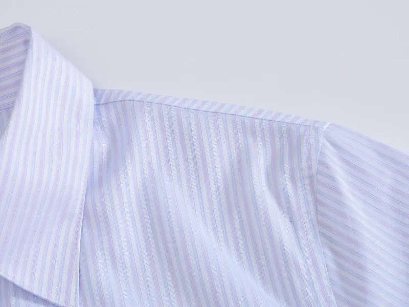 
Cotton Long Sleeve Women Blouses Bank striped design 