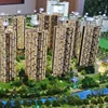 Miniature city planning building scale models prefabricated house