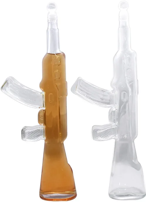 
Liquor,Whiskey, Vodka,Brandy Rifle AK 47 Gun Shape Glass Bottle 