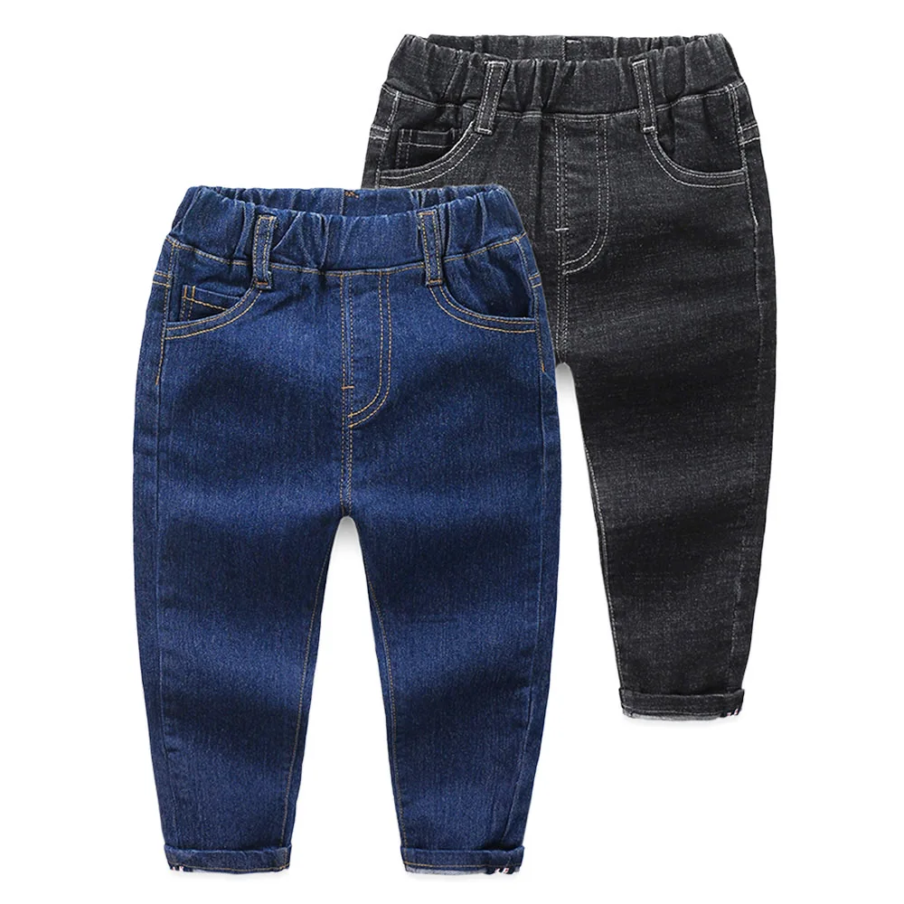 

Boys' Jeans Spring And Autumn New Elastic Slim-fitting Pants 2-8 Years Old Baby Casual Pants, As shown