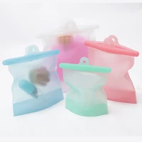 

Reusable Produce Bags with Sealing Strip, Thicker and More durable Silicone Food Storage Bags, FDA Approved