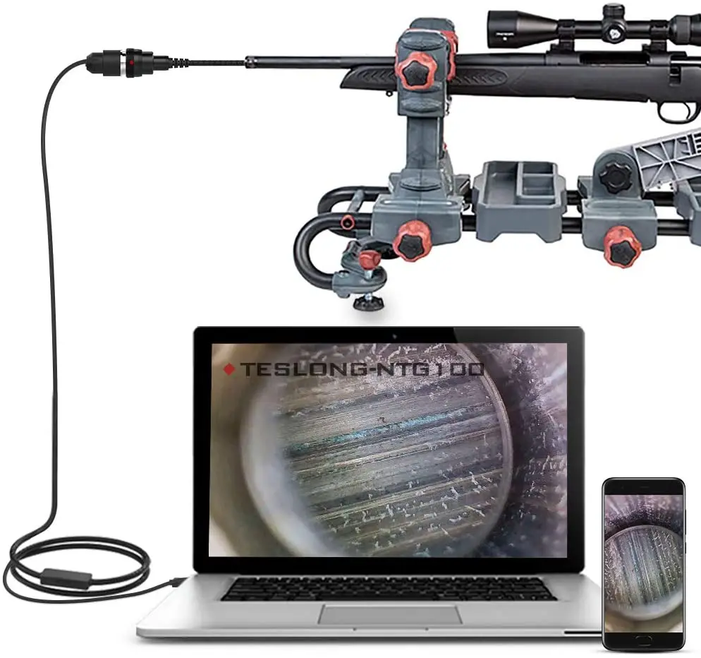 

NTG100 Gun Barrel Borescope Endoscope Videoscope Inspection Camera with 5mm Diameter for PC Mac Android Devices