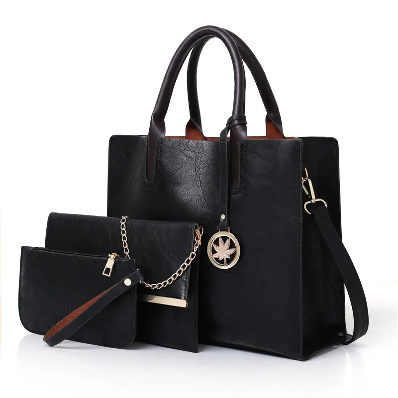 

Women Handbag Set Wholesale Luxury Fashion Large Capacity 3 Pcs Hand Bag Leather Ladies Purses And Handbag Set For Women
