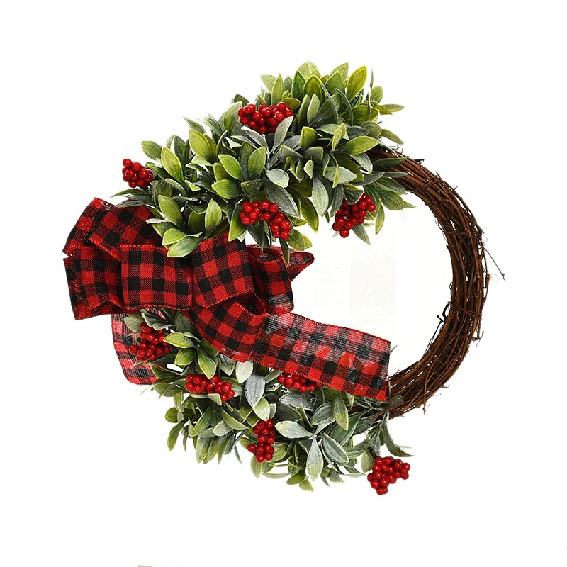 

Christmas decoration dead branches wreath handmade flower rattan door hanging decoration Christmas wreath props