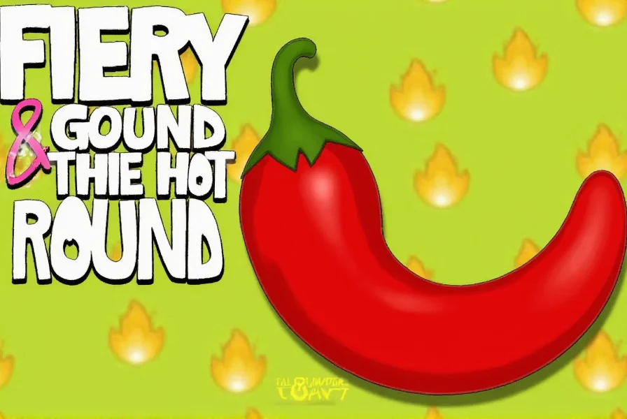 Assorted Fiery Round Hot Peppers on Wooden Surface
