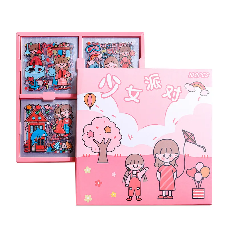 

100 Hand Ledger Stickers Set Decorative Small Pattern Cartoon Stickers