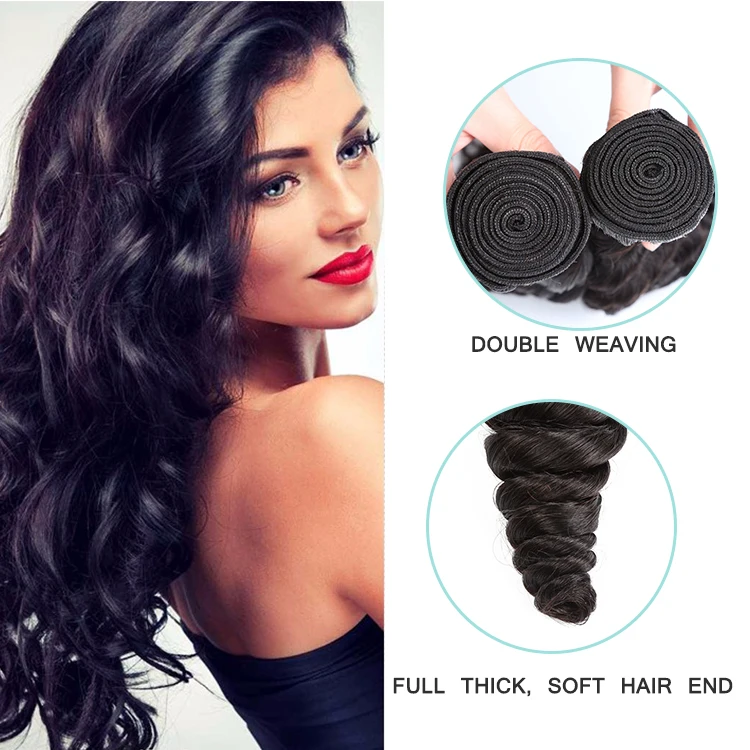 

Brazilian 8a Full Head Thick End Clicks Hair Extensions No Chemical Process Manufacturer, Natural color
