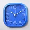fashion brief style home decoration customized 12 inch square digital wall clock