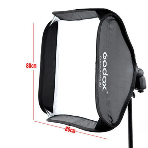 

Ajustable Flash Softbox 32" * 32" 80cm * 80cm + S type Bracket Mount Kit for Flash Speedlite Studio Shooting