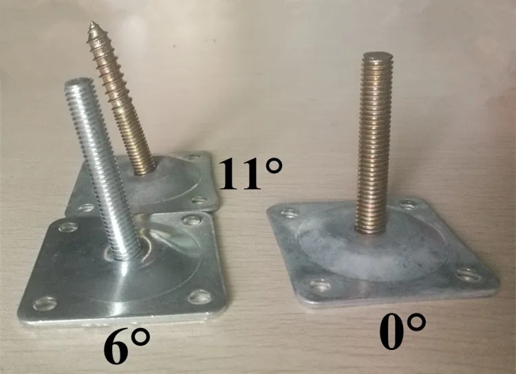 12 Degree Angled Leg Mounting Plates Furniture Mounting Fixing Plates