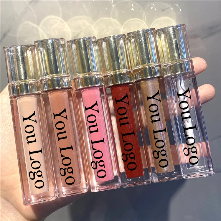 

Hot Selling Makeup Vegan Lipgloss vendors Clear Lipgloss base with Lipgloss Packaging, Multicolor