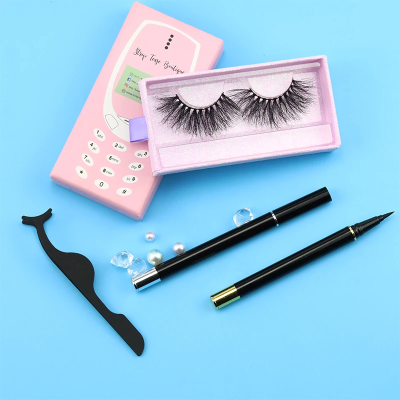 

Free sample 25mm fluffy 3D mink eyelash vendor, Black and colored