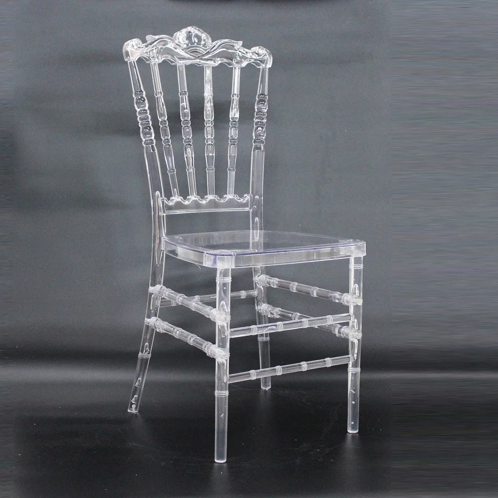 

Factory Price Wholesale Modern Wedding Lowest Price Stackable Transparent Clear Crystal PC Dining Plastic Acrylic Chair for Even