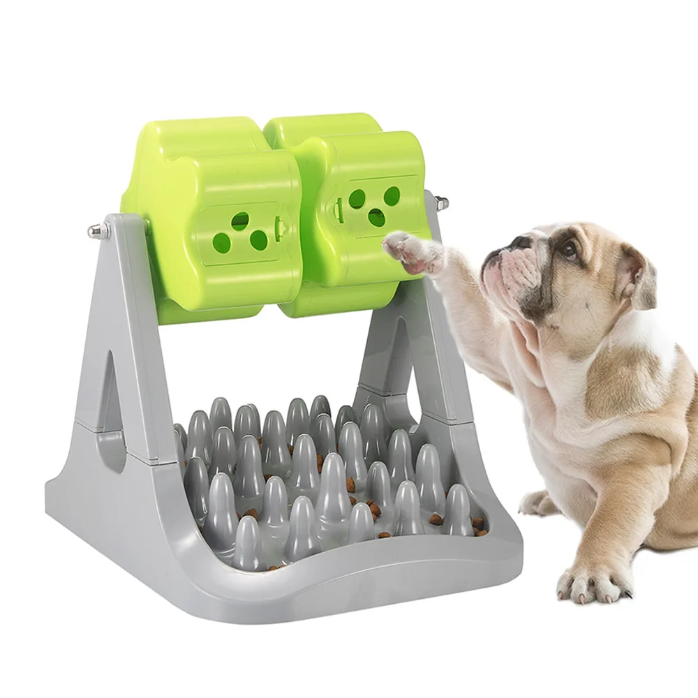 

Rotating Leaky Treat Dispensing Puzzle Toys for Small Dogs Interactive Roller Leaking Food Toys Improve IQ Training Slow Feeder