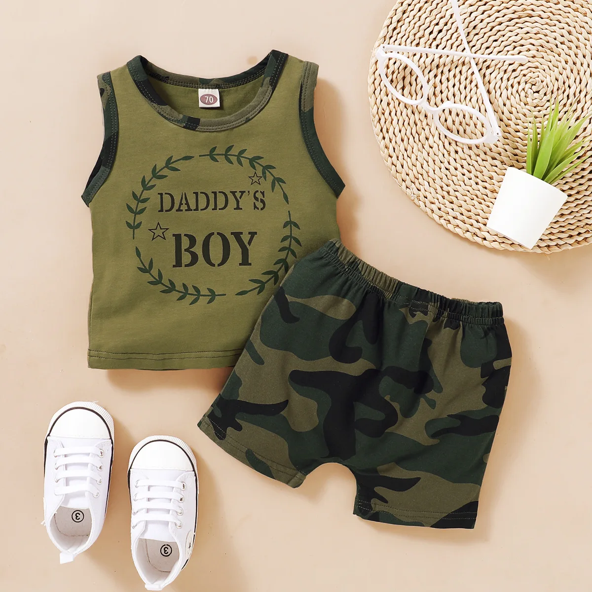 

Wholesale boys clothing sets Sleeveless Casual boys clothing outfits for 1-4y