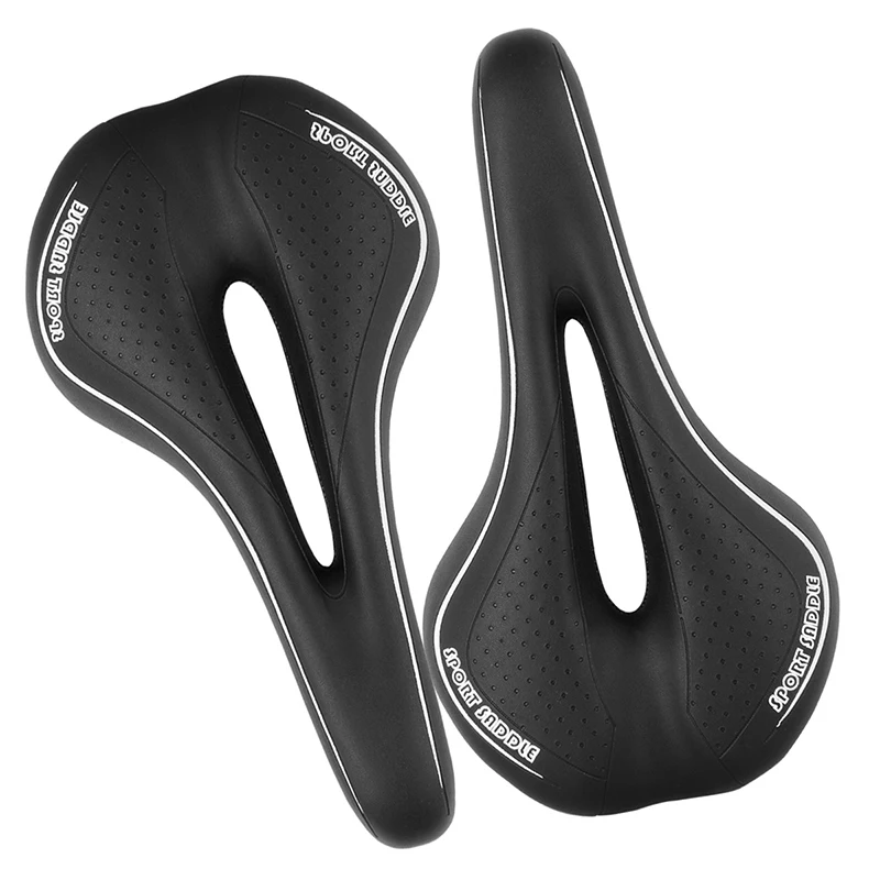 

Comfortable Shock Absorbing Anti-skid Hollow Mountain Bike MTB Saddle Road Cycling Bicycle Saddle, As request