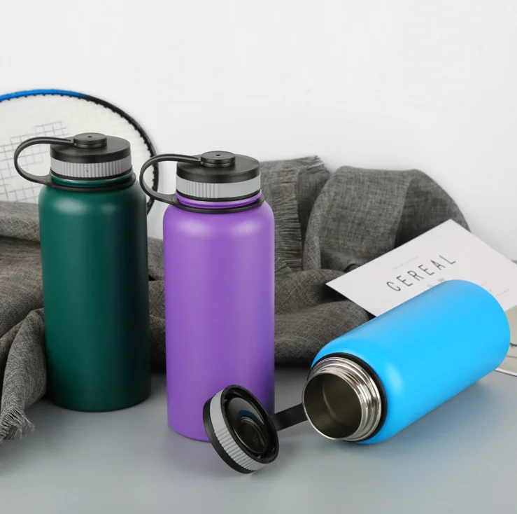 

Wholesale popular fashion Logo design large stainless steel vacuum thermos flask