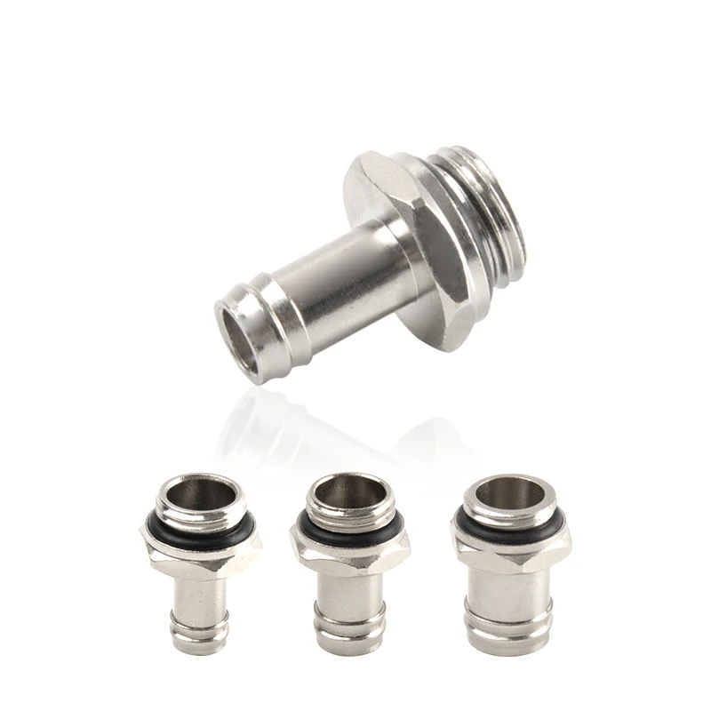 

Syscooling Water cooling G1/4 Connector 6mm 8mm 10mm Brass Pagoda Connectors copper Hose Fittings for soft tube water cooling, Silver