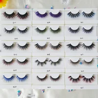 

Color Lashes Brown Purple Red Blue Green Strip Fake Eyelashes Silk Colored Eyelash