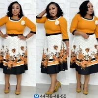 

Summer sexy fashion style african women printing plus size dress