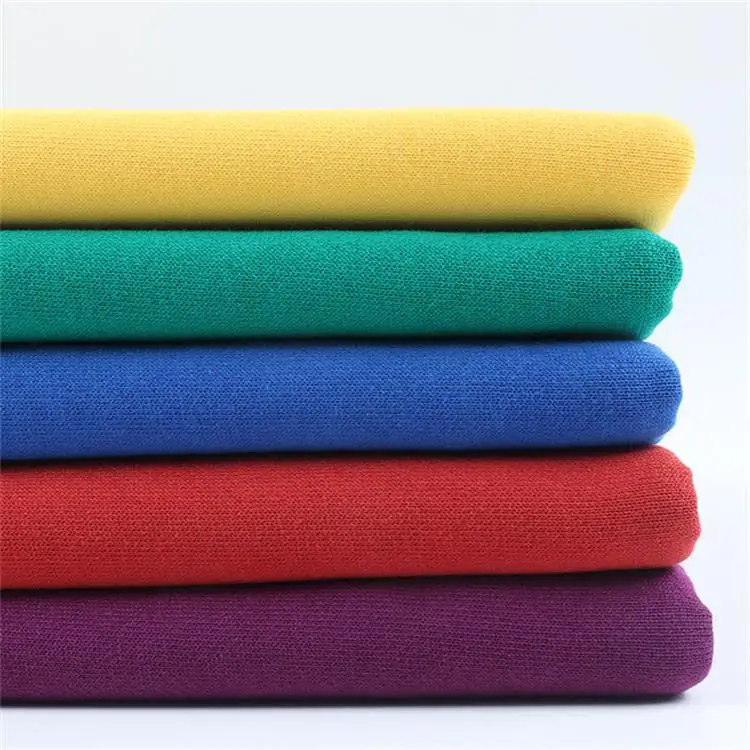 

Custom 32s 280GSM 100% Cotton French Terry Sweater Fabric Plain Dyed Stretch Soft Knitted Fabric