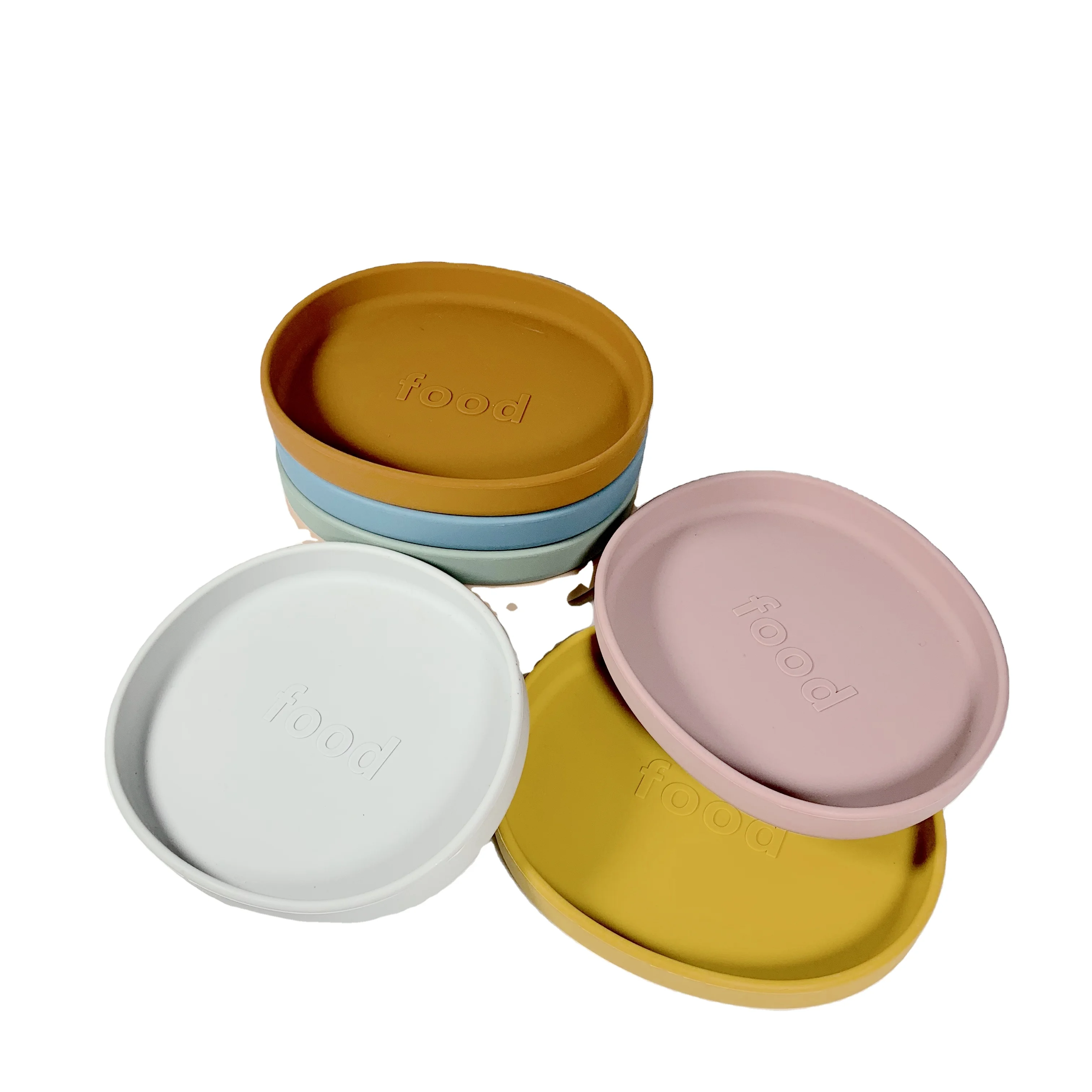 

Wholesale Baby Feeding Round Shaped Silicone Dinner Plate Unique Plate Shape