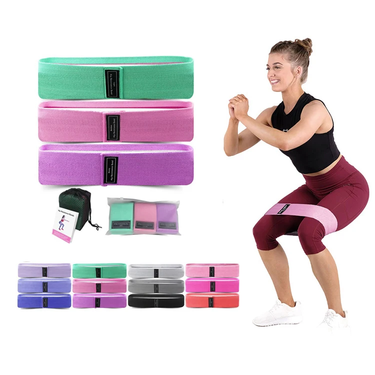 

single looped leg bungee power exercise gym nude non slip fabric yoga cloth custom logo resistance bands, Available in multiple colors