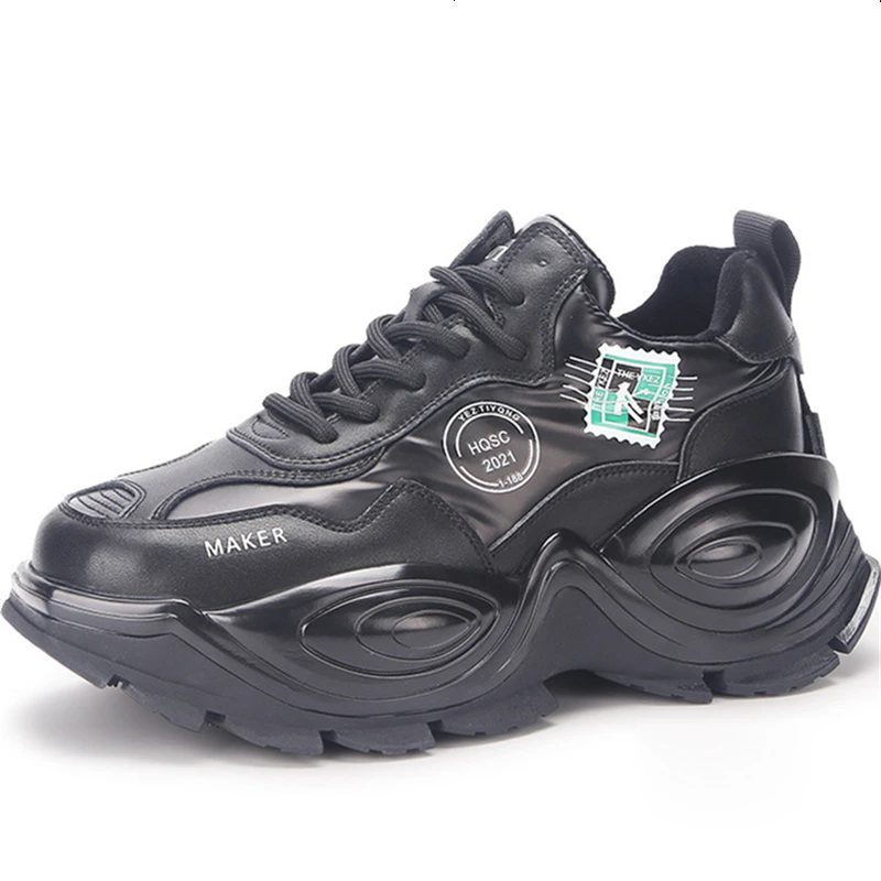 

2021 Women Casual Sneakers Woman Platform Shoes Female Thick Bottom Shoes Ladies Brand Real Leather Sneakers Trainer