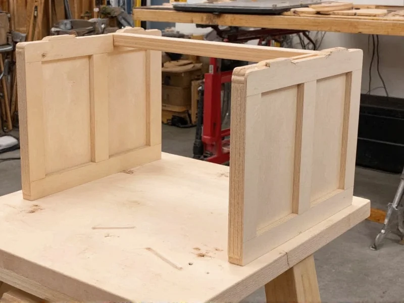 Assembling DIY bedside table frame with pocket hole system