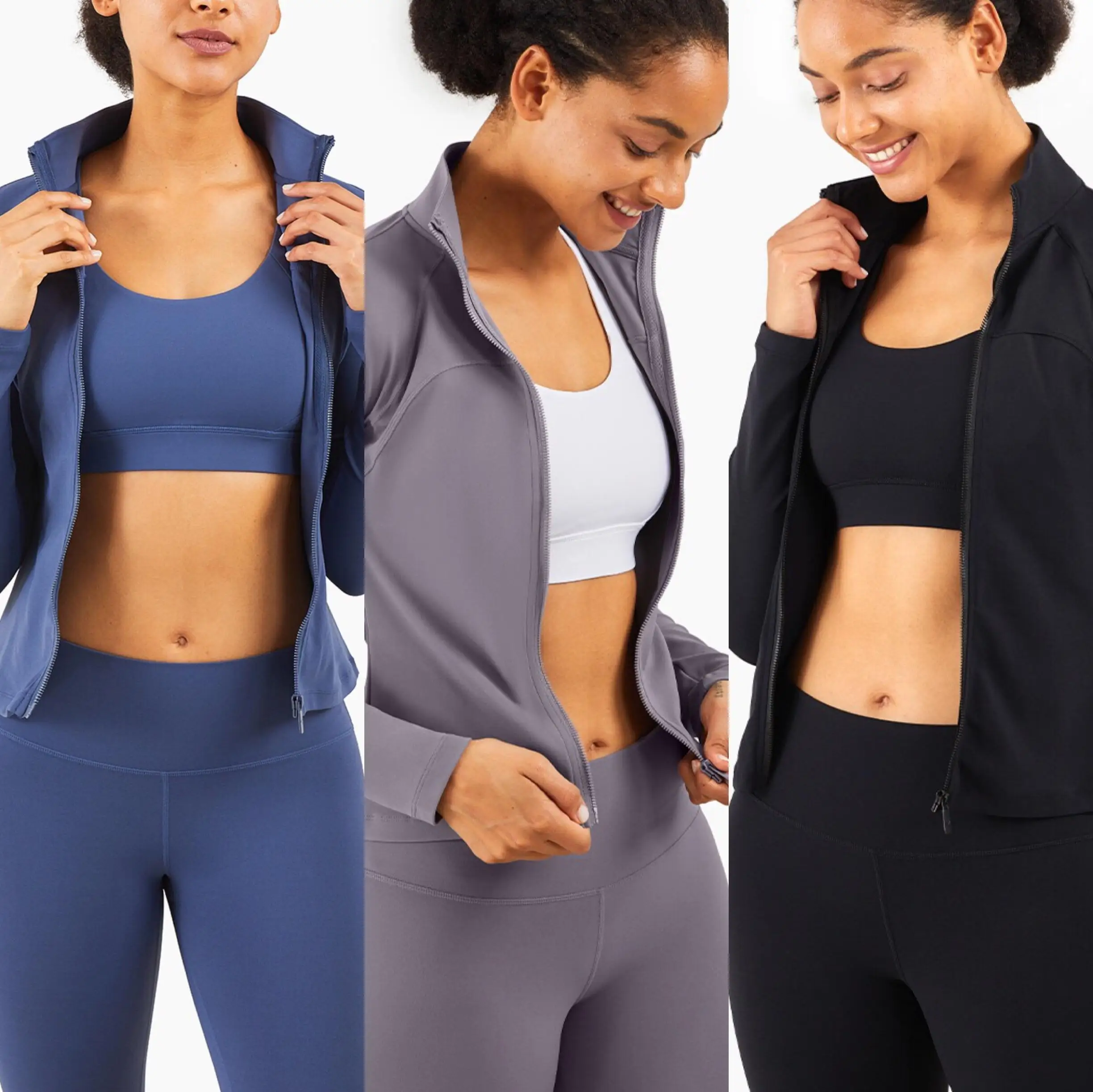 

BBXY1283 3 piece set plus size jackets sportswear fitness yoga wear