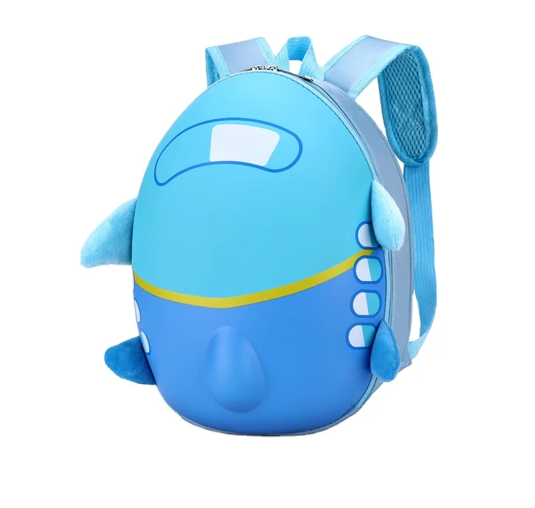 

2021 Wholesale Cute Small Airplane Backpack Eggshell Bag Children Schoolbag, 5 colors