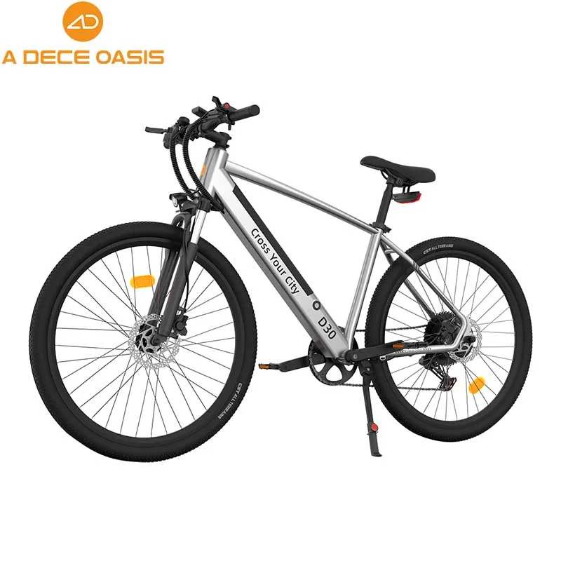 

ADO DECE 300 Full Suspension 11Speed E Bike Electric Bicycle Bike Adult Electric Hybrid City Mountain Road Bike, Grey and silver