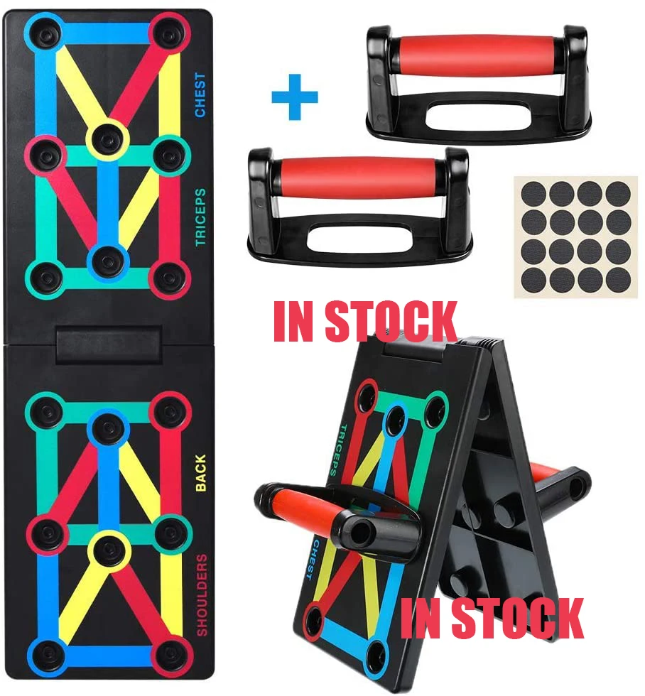 

Push Up Board System, Workout Push-up Stands Collapsible Portable Bracket Board System Men Women Home Fitness Training, Black