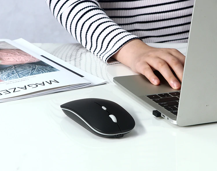 High quality OEM Computer Accessories Slim 2.4g Rechargeable Wireless Mouse