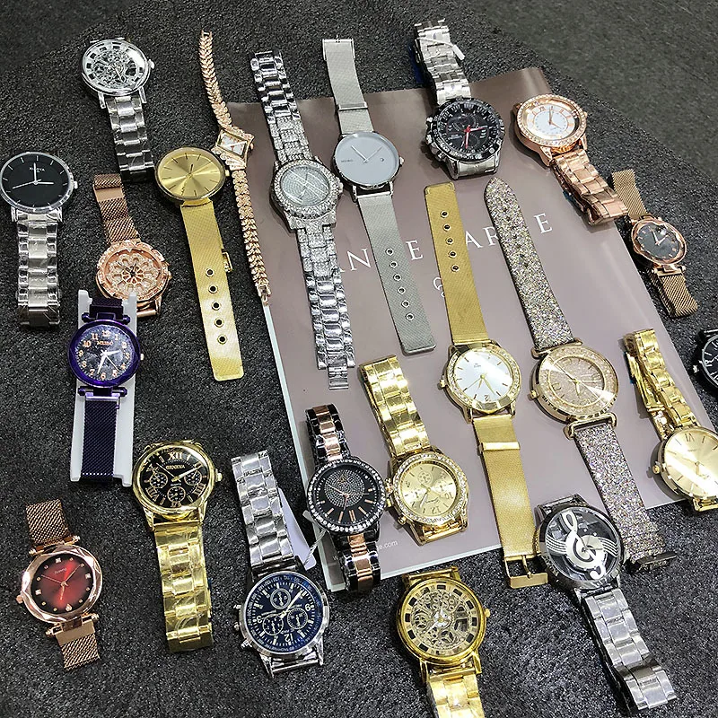 

PUSHI wholesale ladies golden high quality watches for girls watches mix in bulk