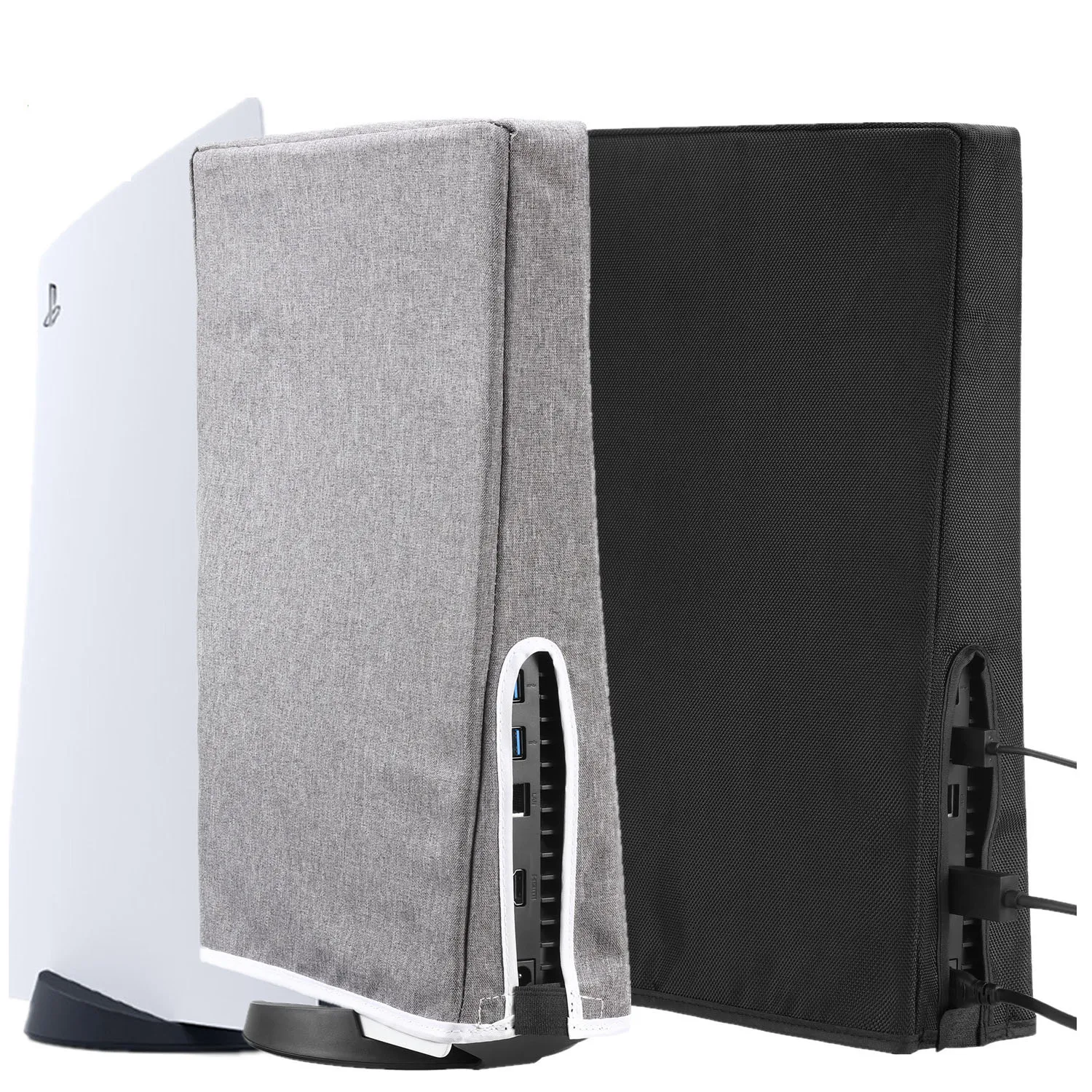 

Yiscaxia PS5 Dust Cover Slim Simple Edition for Sony PS5 Gaming Dust Cover, Black, grey