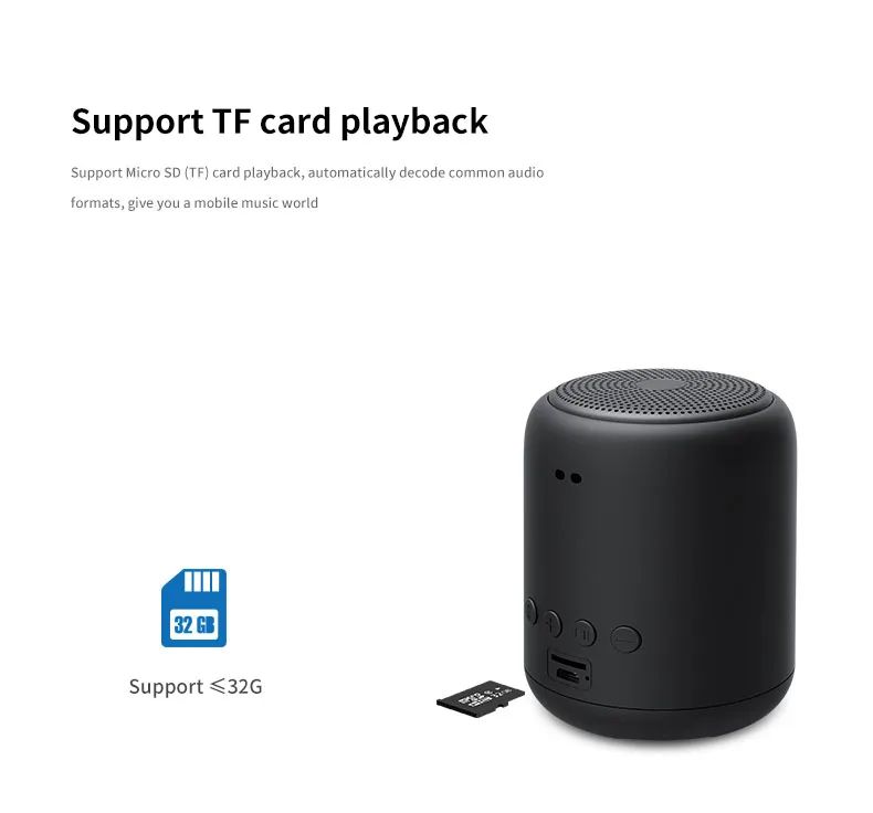 2020 new arrivals outdoor IPX5 waterproof portable subwoofer wireless bluetooth mini speaker - ANKUX.COM