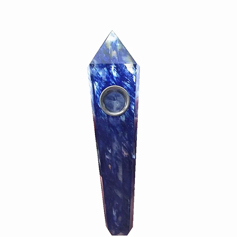 

Customization smoking tobacco Blue smelting stone Crystal handmade Smoking Pipe