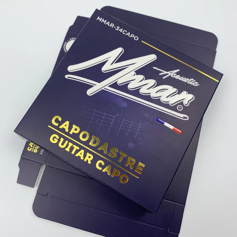 

Custom Brand Logo 300gsm Art Paper Boxes Packaging Supplies Guitar Strings Packaging Box Custom Print Paper Box