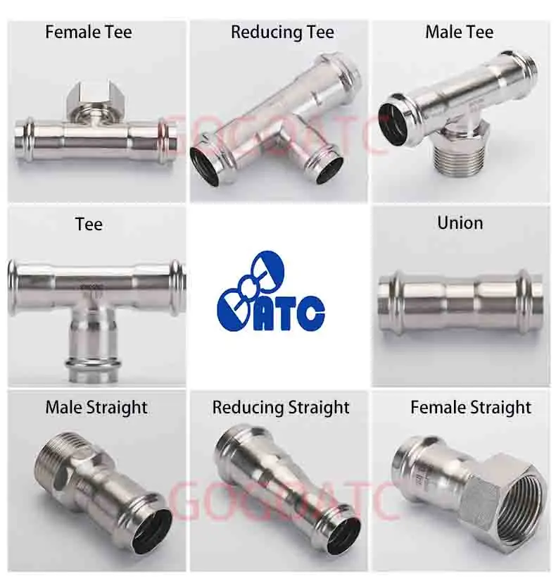 Ferrule Connection Water Joint Propress Straight Adapter Dn15/20/25/32