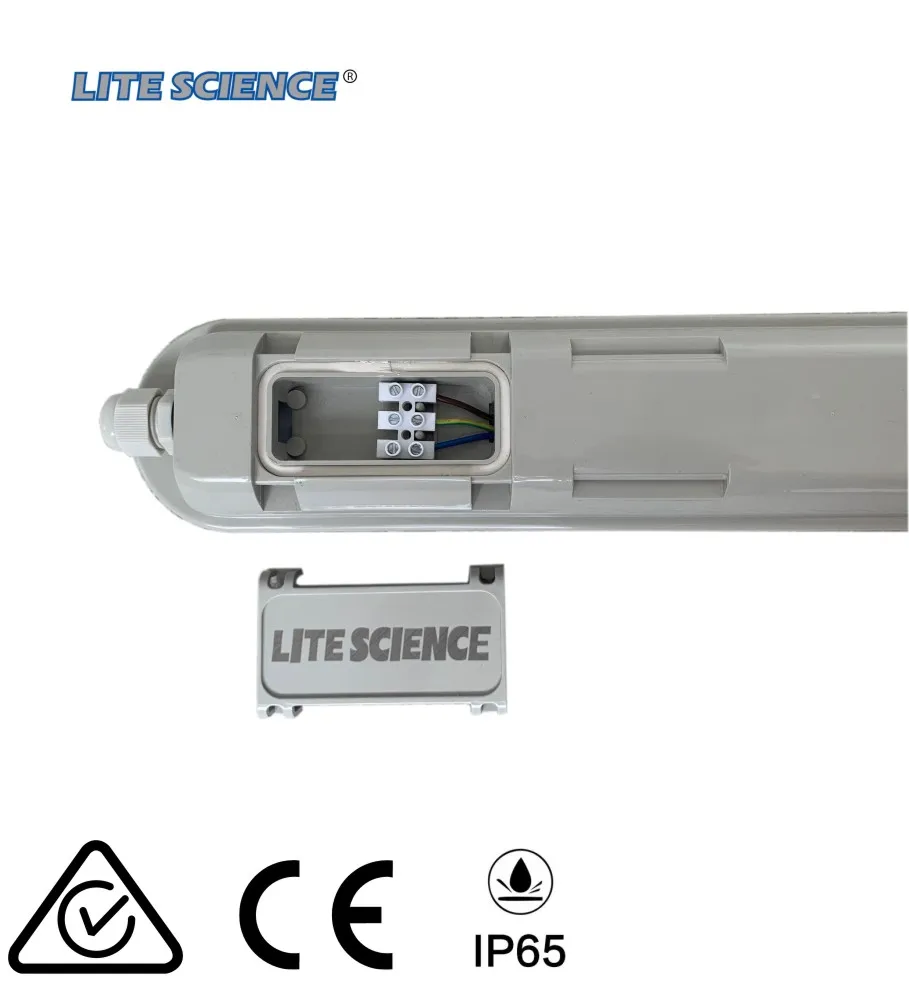 2ft/4ft/5ft 20W-60W Emergency function ip65 Tri-proof light led waterproof batten