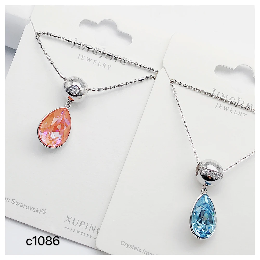 

Designers bonny adjustable stainless steel letter charm round rhinestone crystal alphabet pendant necklace, Colors