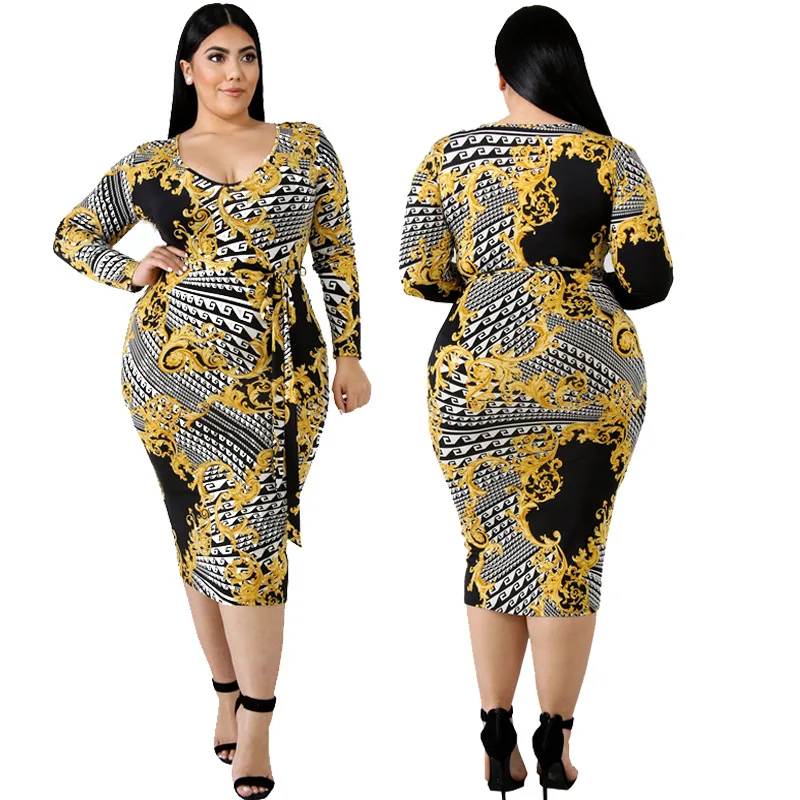

Free Shipping Deep V Pencil Party Dresses for Fat Girls Big Lady Fashion Dress Big Size Plus Size Women Dresses