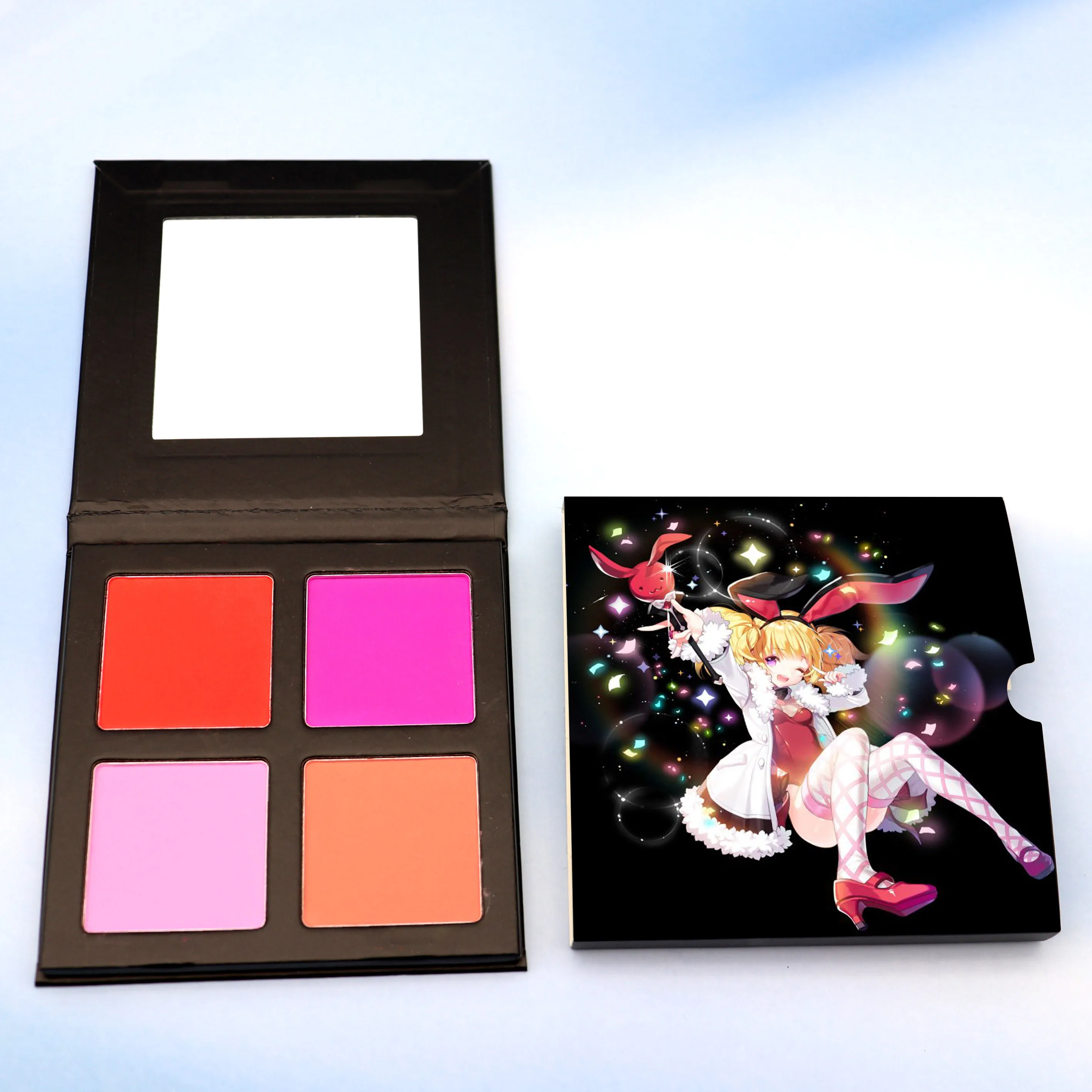 

Wholesale Black Cardboard Packaging Blusher Highlight Palette Contour Palette