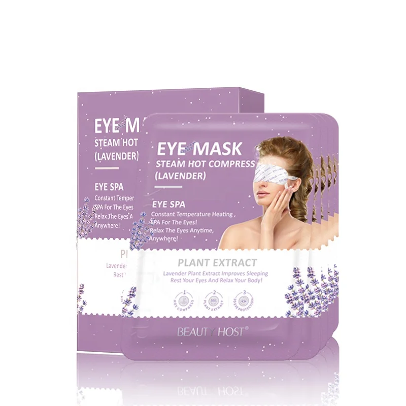 

Wholesale Private Label Self Heated Gentle Steam Warm Eye Mask for Dry Eyes Dark Circles and Puffiness Tired Eyes Sinus Relief, Purple