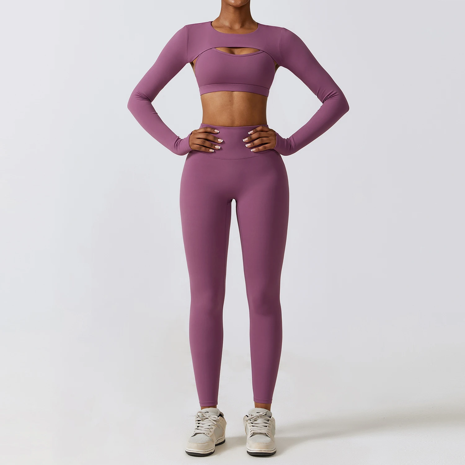 

Customized workout suits clothing sports Gym Wear Comfortable Soft Breathable Elastic yoga sets fitness women Tops 3 pieces Set