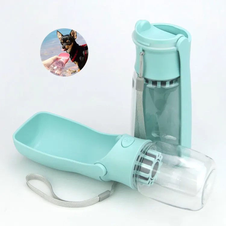 

Drop Shipping Portable Travel Foldable Pet Cat Dog Water 19oz Dispenser Bottles Feeder, Blue/pink/white