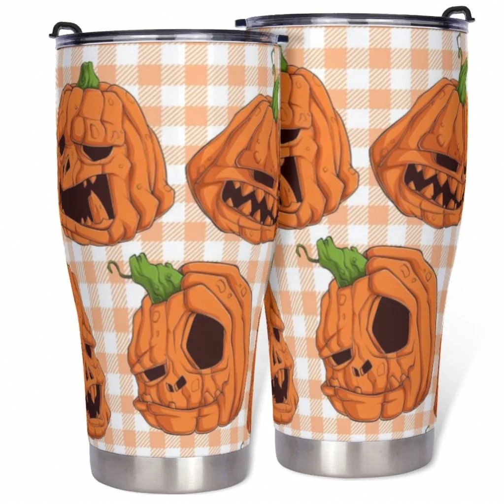 

Top Quality White Sublimation Custom Halloween Pumpkin Car Cup Cups