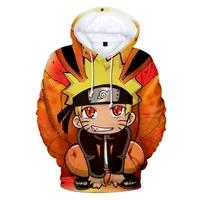 

2019 New design top sale 3d printed Naruto hoodie Wholesale stock no moq 3d hoodie printed in Naruto customized hoodie supplier