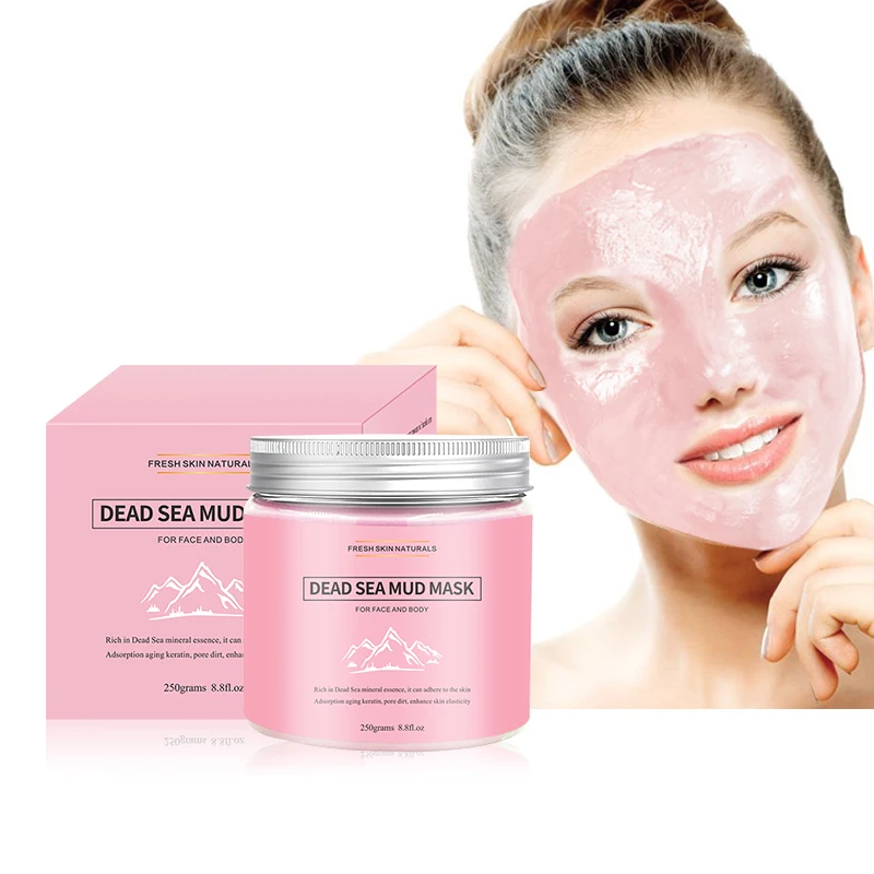 

Dead Sea mud mask hydrating and moisturizing cleaning skin improving dark yellow Skin care products manufacturer